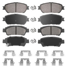 Set pastiglie freno a disco semimetallo anteriori e posteriori per Toyota Siena 2004-2010, 8 pezzi