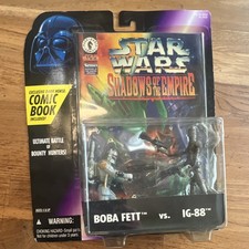 Kenner Star Wars Shadows Empire Boba Fett vs IG-88 1996 w  Comic Book