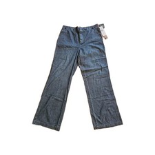 NWT Lauren Ralph Lauren Jeans Co. Wide Leg Sailor Pants Denim Dark Wash Size 10