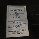 Bradford Park Ave v Barrow Div 3 North 1955/6