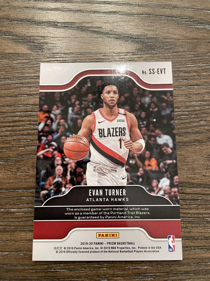 2019-20 Panini Prizm #SS-EVT Evan Turner Sensational Swatches - Image 2 of 2