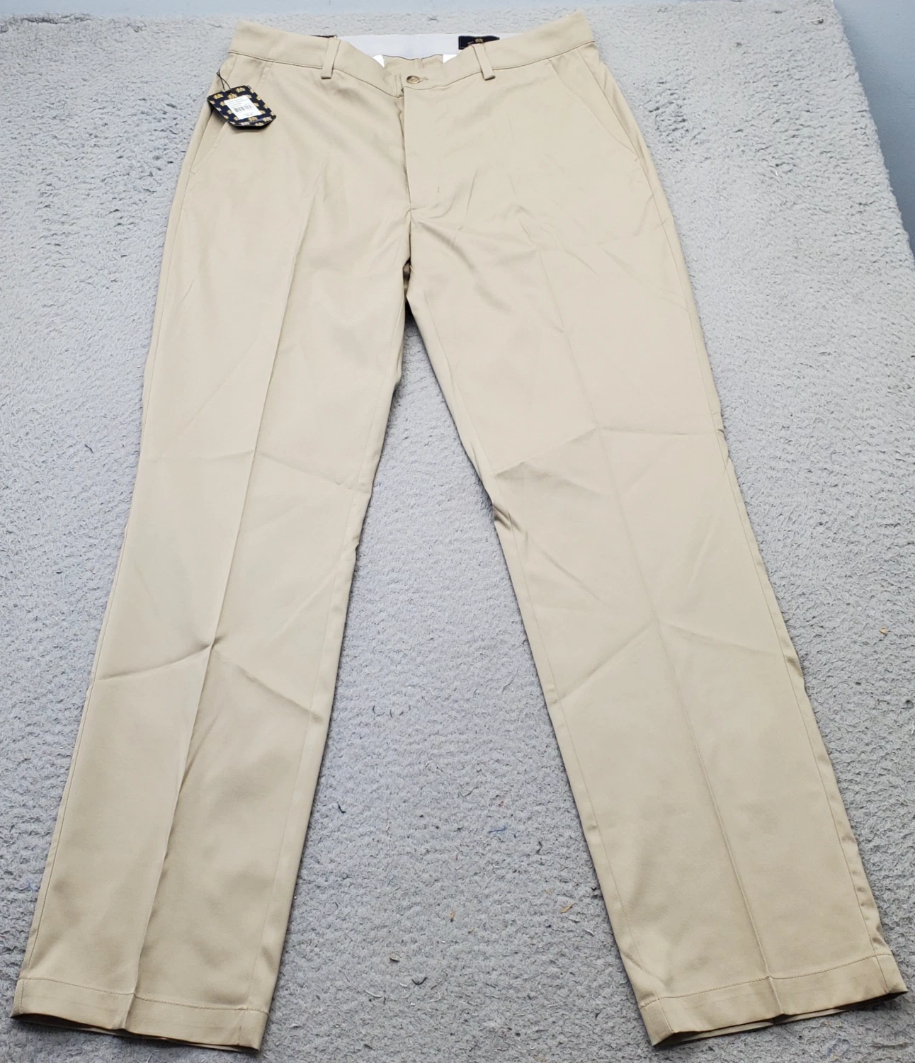 Tourney Golf Performance Pants Men's 34/32 Brown Moisture Wicking Stretch Waist