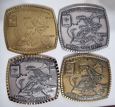 Set 4 ADAC Plaques Gau Middle Rhine Biedermann '' - Dimensions 2 11/16x2 7/16in