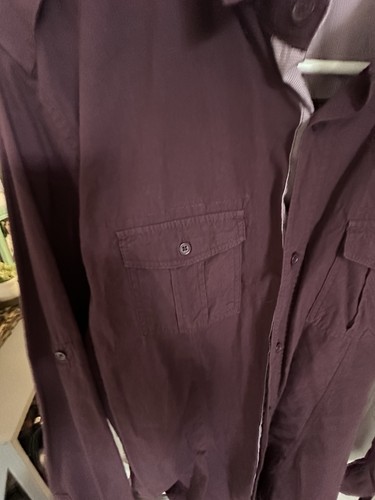 Sovereign Code Los Angeles Maroon Long Sleeve Button Down Shirt Men’s Large - Picture 3 of 7