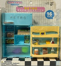 Teeny Tinies RETRO Mini Refrigerator Playset Toy Doll/Dollhouse Miniatures NEW