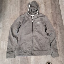 The north face sweatshirt women's medium gray full zip hoodie C2 //