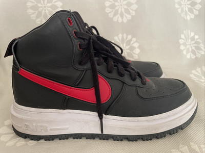 Nike Air Force 1 High Boot Black/Red Men's Size 9 DA0418-002