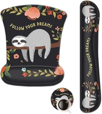 Ergonomic Mouse Pad with Wrist Rest and Keyboard Wrist Rest, Memory Foam Wrist R