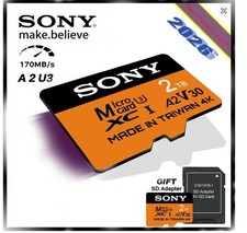 SONY Micro Sd Card 512 GB AND 1TB High Speed V30 A2 4K WITH ADAPTER