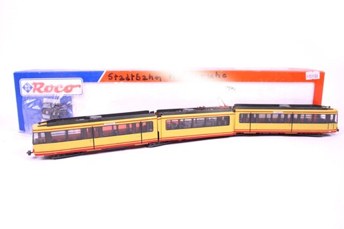 Roco 43170 Elektro-Triebwagenzug Straßenbahn VBK 803 Karlsruhe DSS DC H0 OVP | Zustand: Gebraucht