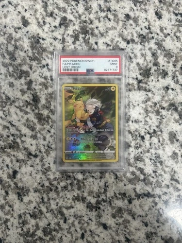 Pokémon Pikachu TCG SWSH Lost Origin Holo Card TG05/TG30 PSA 9