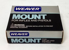 NOS WEAVER Scope Mount Rings 1" TIP - OFF MOUNT RINGS SILVER FINISH 49039
