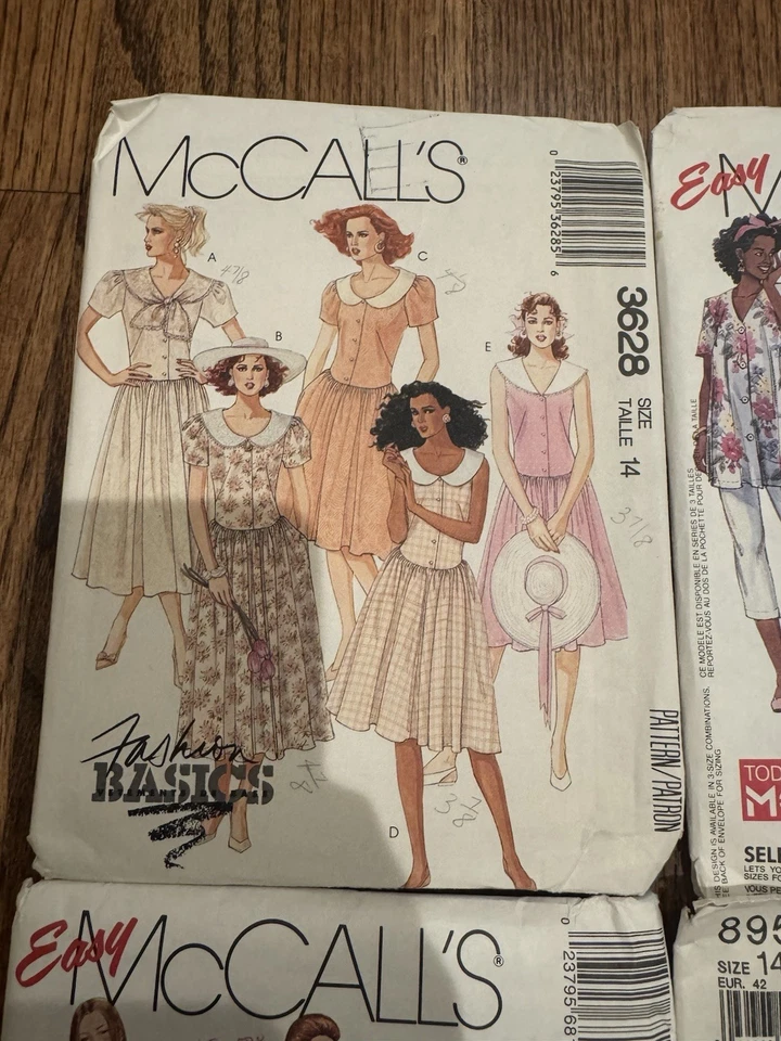 Lot Of 7 Vintage Sewing Patterns McCalls, Simplicity And Style 90’s Y2K 10-14 - Image 2 of 4
