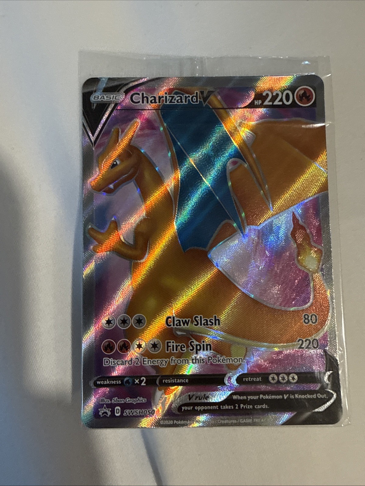 2020 Pokémon Sword & Shield Promo Charizard V #SWSH050 SEALED NM-Mint