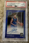Jalen Brunson Panini Optic Rated Rookie Auto Blue /49 PSA 10 COLOR MATCH