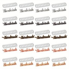 1box 20pcs 5 colors Word Alloy Handmade Label Tags with Iron Shim for bag