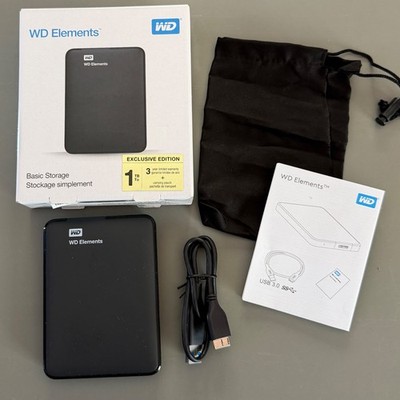 Western Digital Elements 1TB Externe Festplatte Speicherlaufwerk...