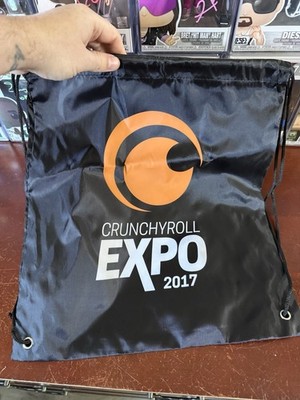 Crunchyroll Expo 2017 Lightweight Nylon Drawstring Backpack - Black. 