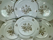 Mitterteich Charming Barbara 10 1/2” Set of 6 Dinner Plates 1949-1959 Germany