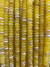 1000 Pcs Rare Tibetan Natural Yellow Agate Dzi 6x3mm Disc Beads