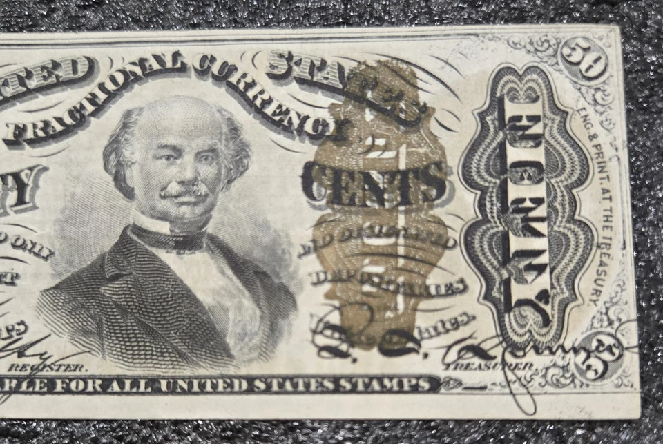 FR# 1331 Fractional 1864 Union Currency 50c, Civil War Third 3rd Issue  . XF - Image 4 of 4