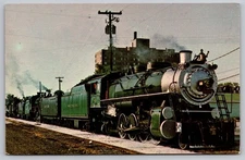 Vintage Southern Railway Steam Locomotives Postcard 1970 Parade of Steam
