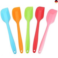 5 StüCk Silikon Teigschaber, HitzebestäNdig Spatel Set, Backen Kochen Silikon K