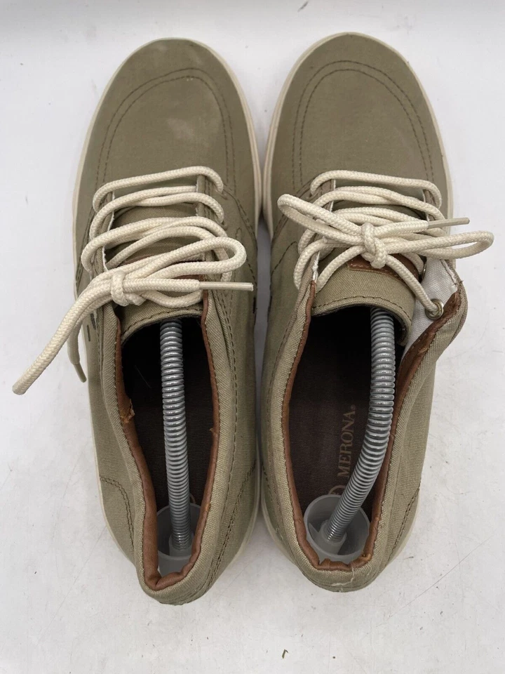 Tênis Merona de Lona Masculino Tamanho 10.5 Verde com Cadarço Top Baixo Atlético F16804872 - Imagem 4 de 4