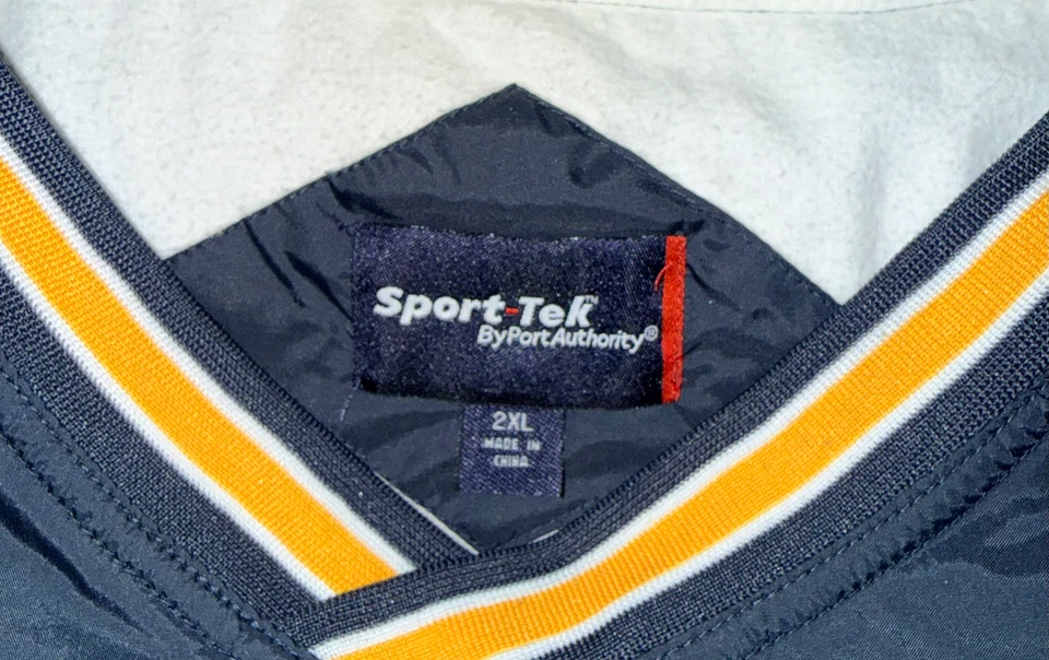 Vintage Morton Salt Blue and Yellow Pullover Windbreaker Jacket Size 2XL - Image 3 of 4