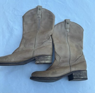 Zigi Handmade Women s Leather Cowboy Boots. Light Brown Mid-Calf. 1.5 Inch Heel