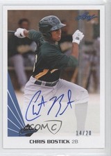 2013 Leaf Memories Auto Blue 14/20 Chris Bostick #A-CB1 Auto 1h5