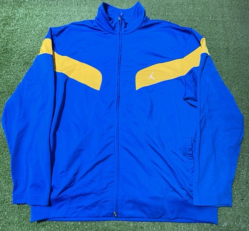 Air Jordan, Vintage Nike Air Jordan Jacket Men 3XL Blue Yellow Jumpman Track Warmup Training