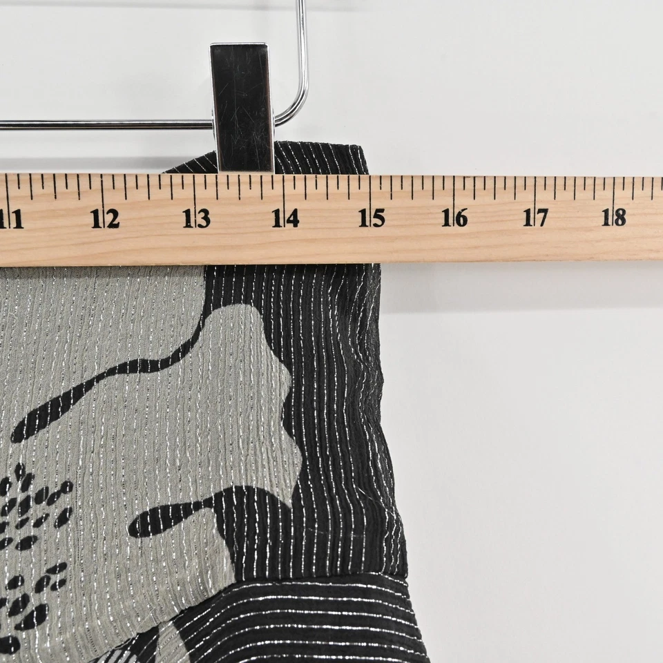 Falda asimétrica vintage Y2k French Connection seda talla 6 hada floral metálica Foto 4 de 4