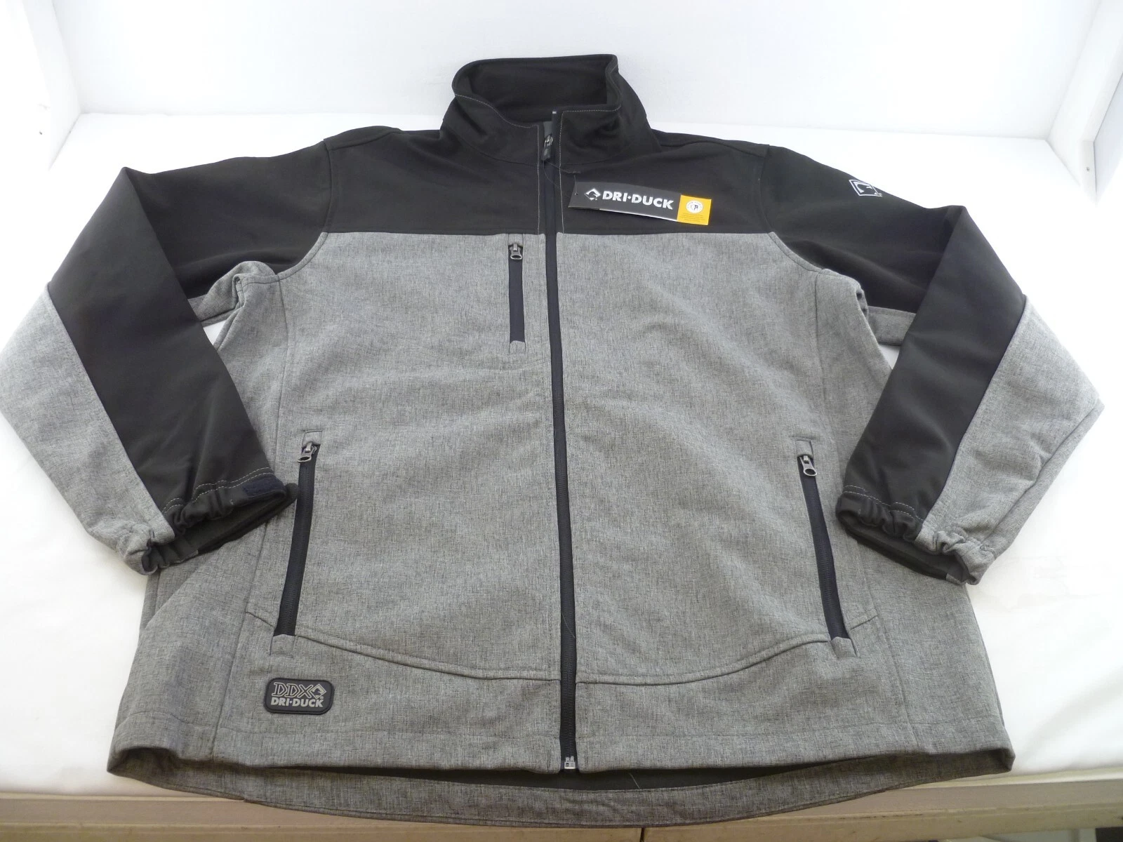 NEW Men's Dri Duck Motion Windbreaker Softshell Jacket-LT, Black Heather (5350)