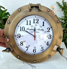 Maritime Bullaugenuhr massiv antik Messing Schiffe 12 Zoll maritime Uhren