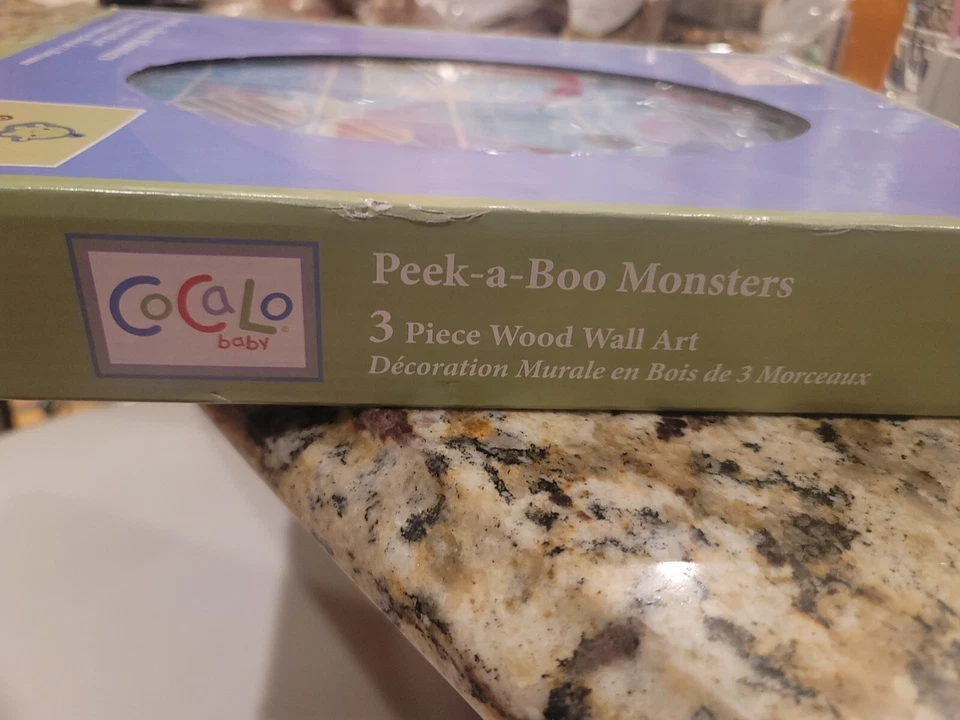 CoCaLo Baby Peek-a-Boo Monsters 3pc Wood Wall Art  - Image 3 of 4
