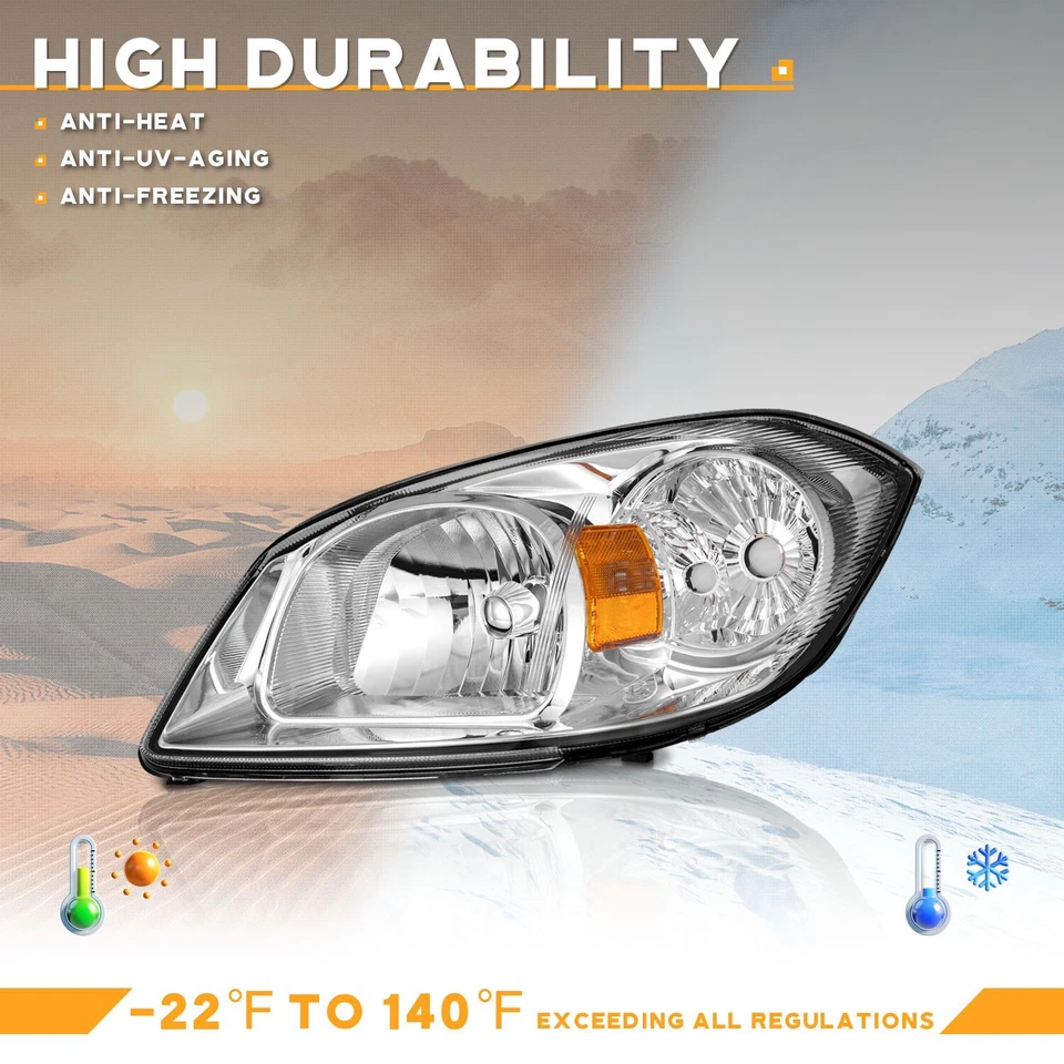 Headlights For 2005-2010 Chevy Cobalt 07-09 Pontiac G5 05-06 Pursuit - Изображение 4 из 4