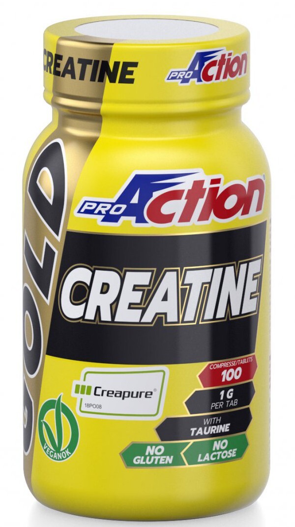 Pro Action Gold Creatine Qualità Creapure - Barattolo 120 Compresse