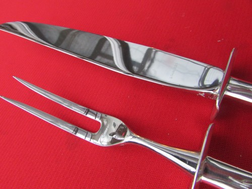 MINT 1955 Flower Song Pattern 2 Piece Carving Set by Gorham Silver Plate - Picture 4 of 11