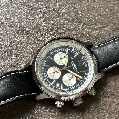 Stuhrling Original 42mm Aviator Quartz Chronograph 50M Men's