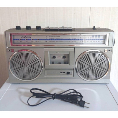 Victor RC-555 Boombox AM FM Cassette Stereo AC Cable Included