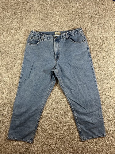 LL Bean Men Medium Wash Blue Denim 