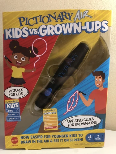 Pictionary Air Kids vs. Grown-Ups Game BRAND NEW Mattel