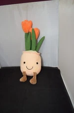 Tulip Plush Stuffed Succulent Plant 14” inches Orange Color Y1