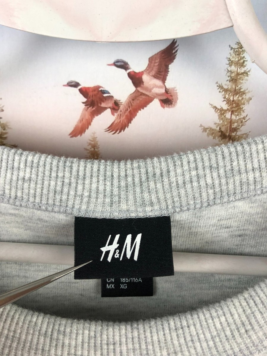 H&M x The Weeknd XO Pullover Sweatshirt Big Logo Gray Men's