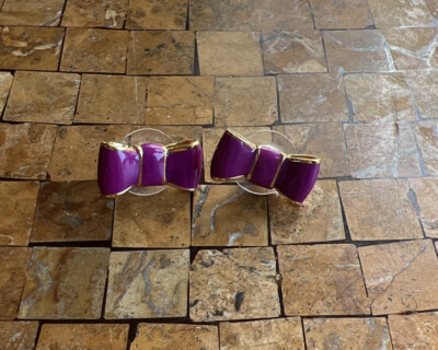 kate spade 'TAKE A BOW' Stud earrings BAJA ROSE PINK Magenta