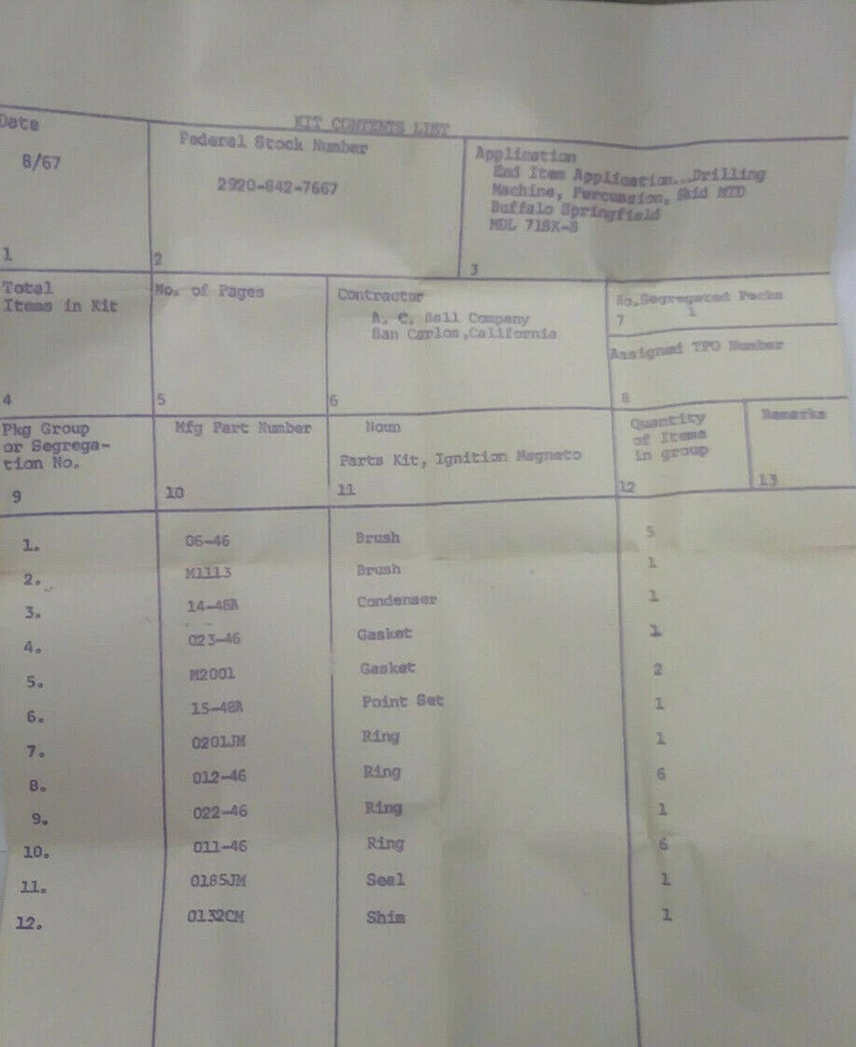 Slick Magneto kit, fits models 46-1, 56, 47-1, 48-1, 447, 625, 626, NOS! - Image 3 of 3