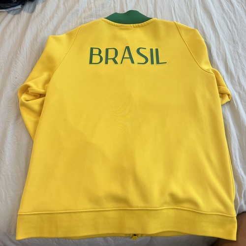 Nike Brazil Youth XL Football/Soccer Jacket National Team Yellow/Green - Picture 5 of 5