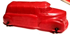 Vintage 1950's Premier No. 53 TMC Plastic Toy Van Truck Camper Red Made in USA