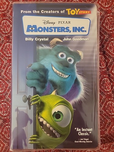 Monsters, Inc - VHS - blaues Band - klare Klappschale - Disney - Pixar - klassisch